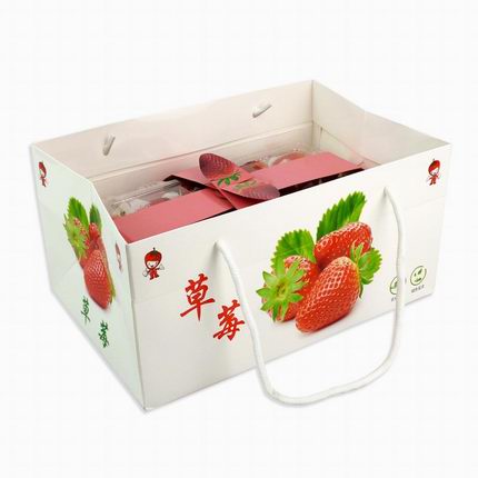 红霞草莓双盒礼袋装450g*2